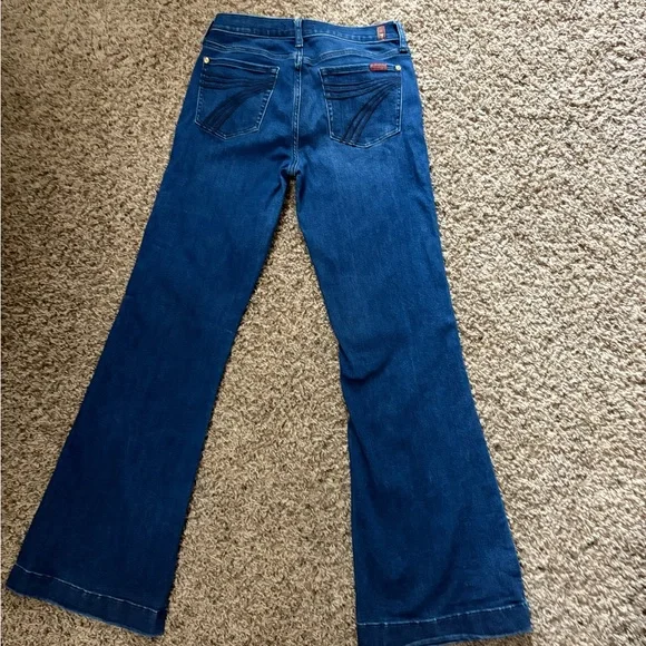 7 For All Mankind Women's Blue Boot Cut Jeans.